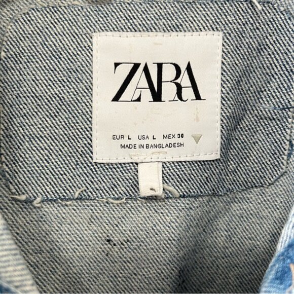 BLOGGERS FAV ZARA LIMITED EDITION CUT OUT SIDE DISTRESSED DENIM JUMPSUIT Size L - Picture 7 of 15